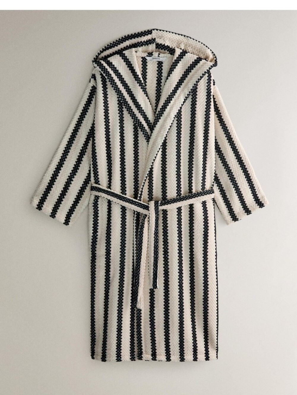 Zara Home Cotton Geometric Jacquard Robe
